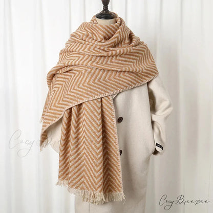 Plaid Print Cashmere Winter Travel Scarf Multi Color-10 / 65x200cm scarf-241228