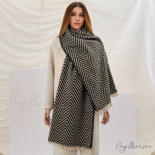 Plaid Print Cashmere Winter Travel Scarf Multi Color1 / 65x200cm scarf-241228