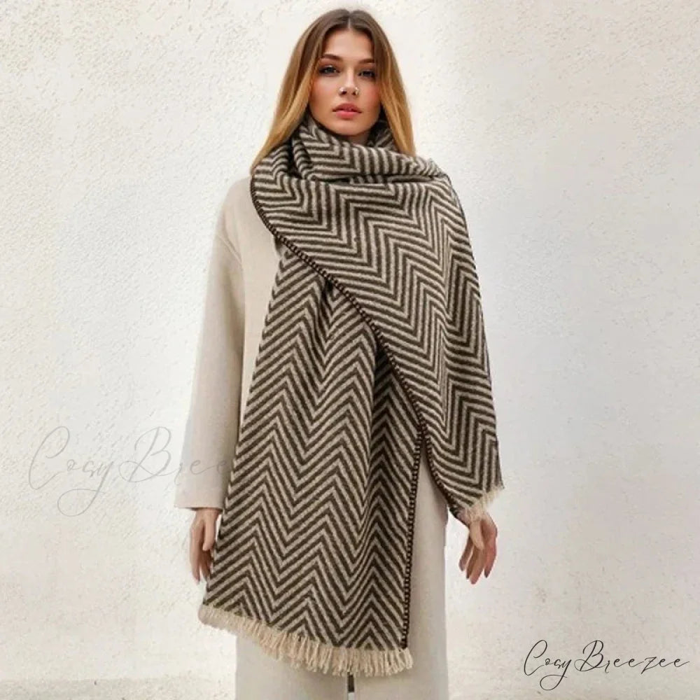 Plaid Print Cashmere Winter Travel Scarf Multi Color8 / 65x200cm scarf-241228