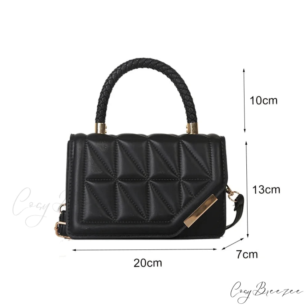 Plaid PU Leather Designer Crossbody Bag handbag-250126