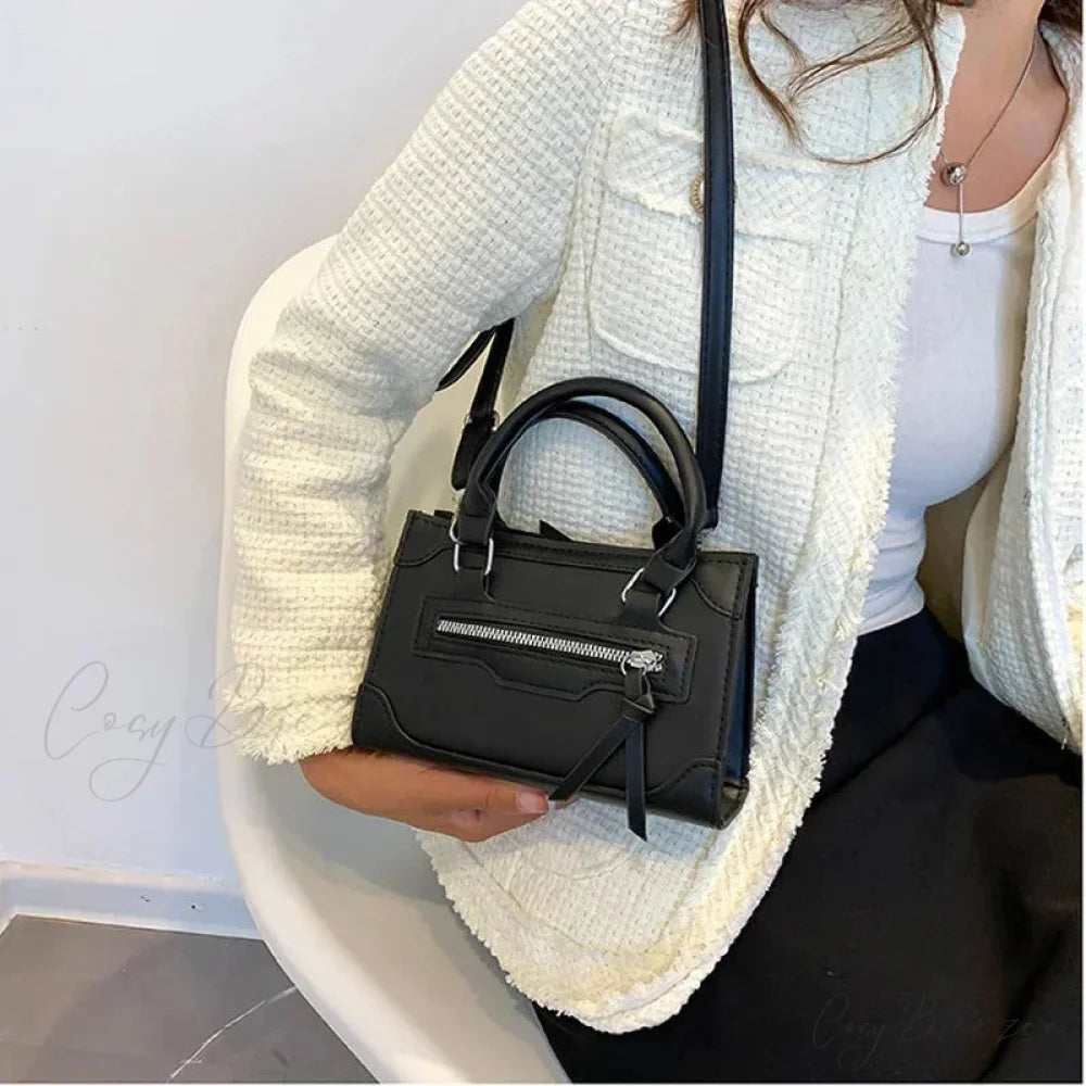 Plaid PU Leather Designer Small Crossbody Handbag handbag-250126