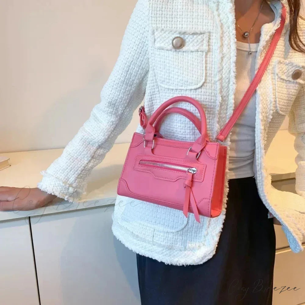 Plaid PU Leather Designer Small Crossbody Handbag handbag-250126