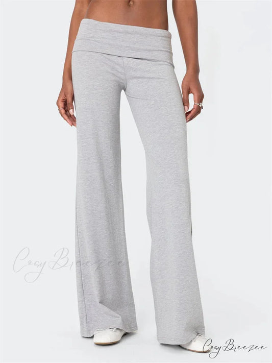 Plaid Split Tie-Up Loose Spacious Summer Pant GRAY / S pant-250223