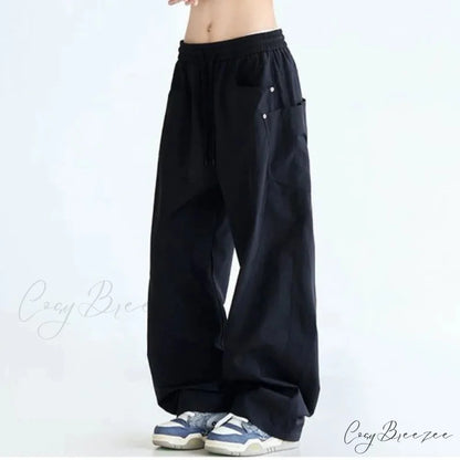 Plain Color Cargo Women Y2K Pants pants-241228