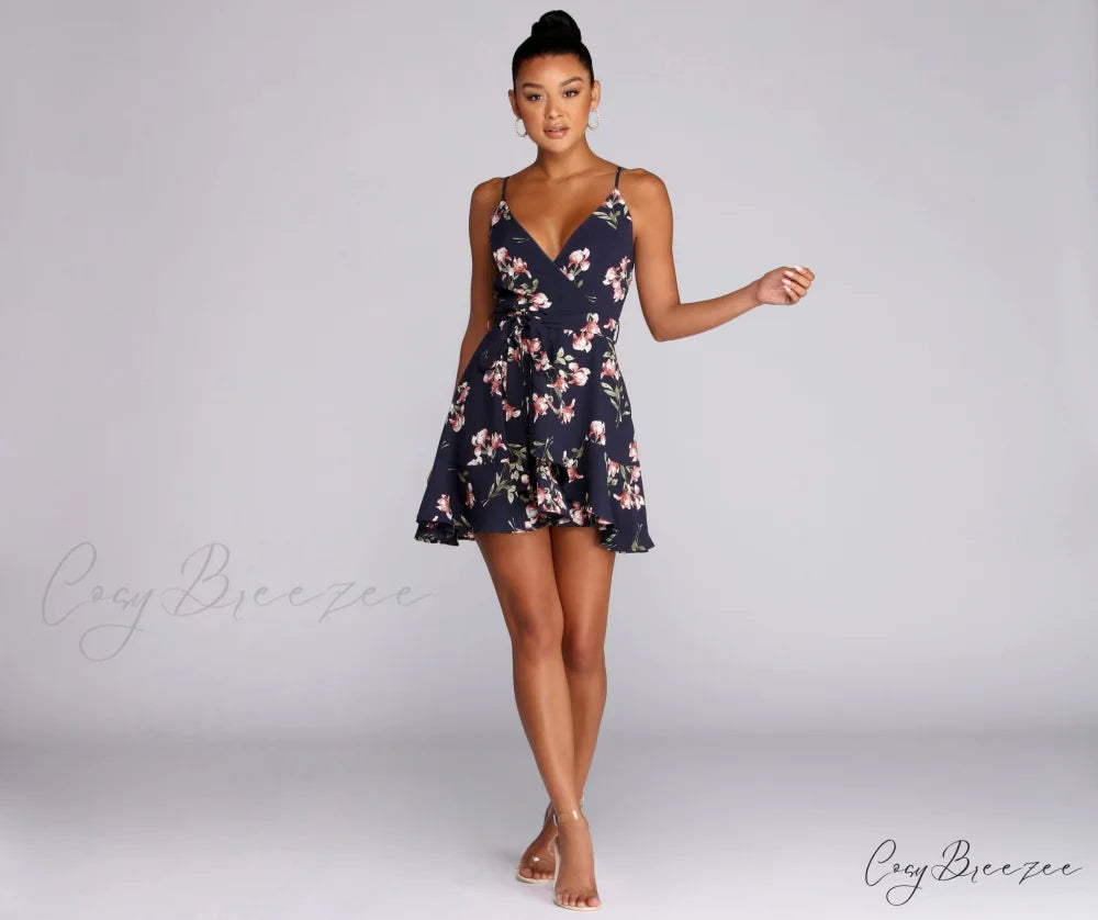 Plant One On Charming Floral Skater Dress