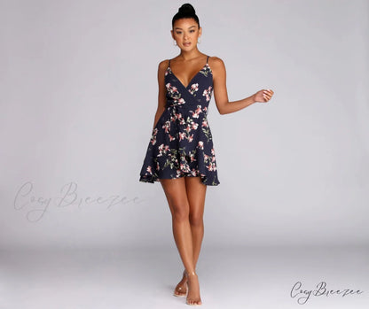 Plant One On Charming Floral Skater Dress