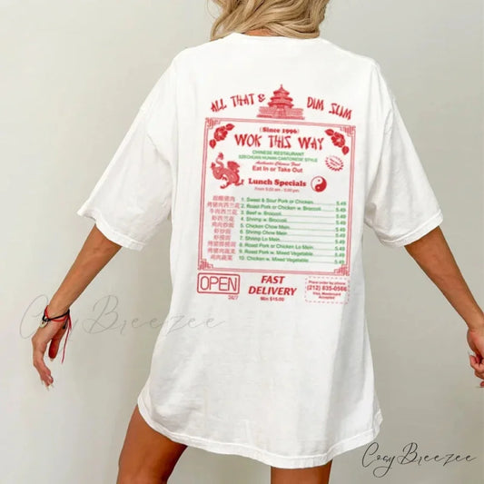 Playful Dim Sum Foodie Tee WHITE / S t-shirt-250223
