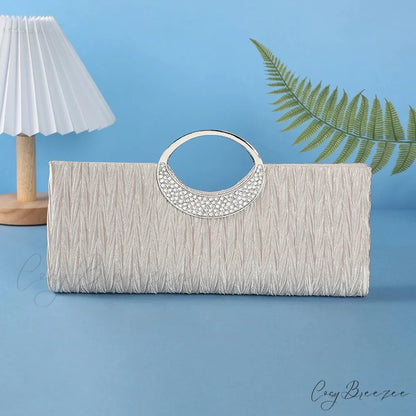 Pleated Bling Chain Clutch clutchbag-250126