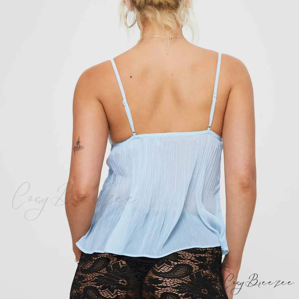 Pleated Bow Babydoll Crop Top croptop-250223