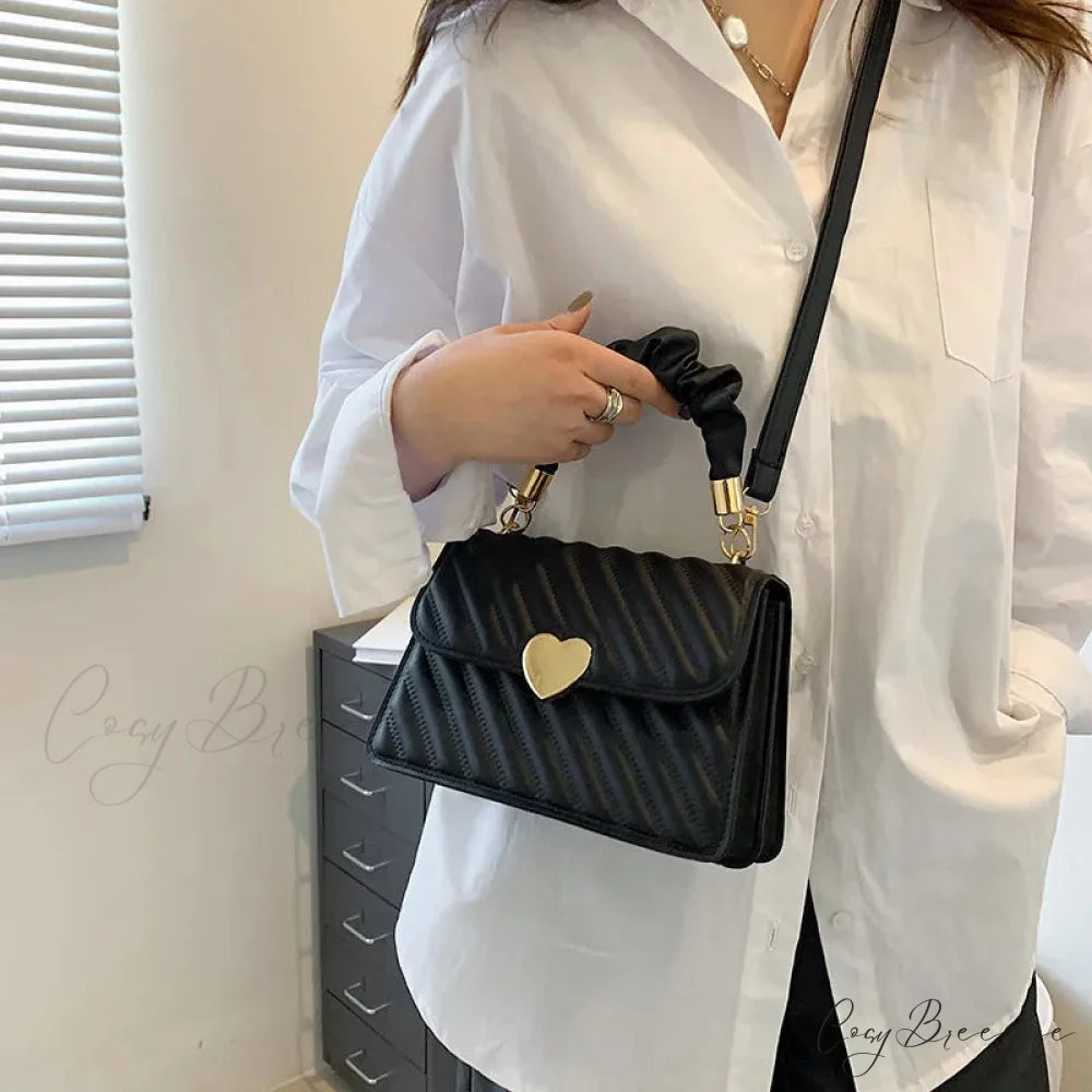 Pleated Fashion Texture Square Messenger Handbag handbag-250126