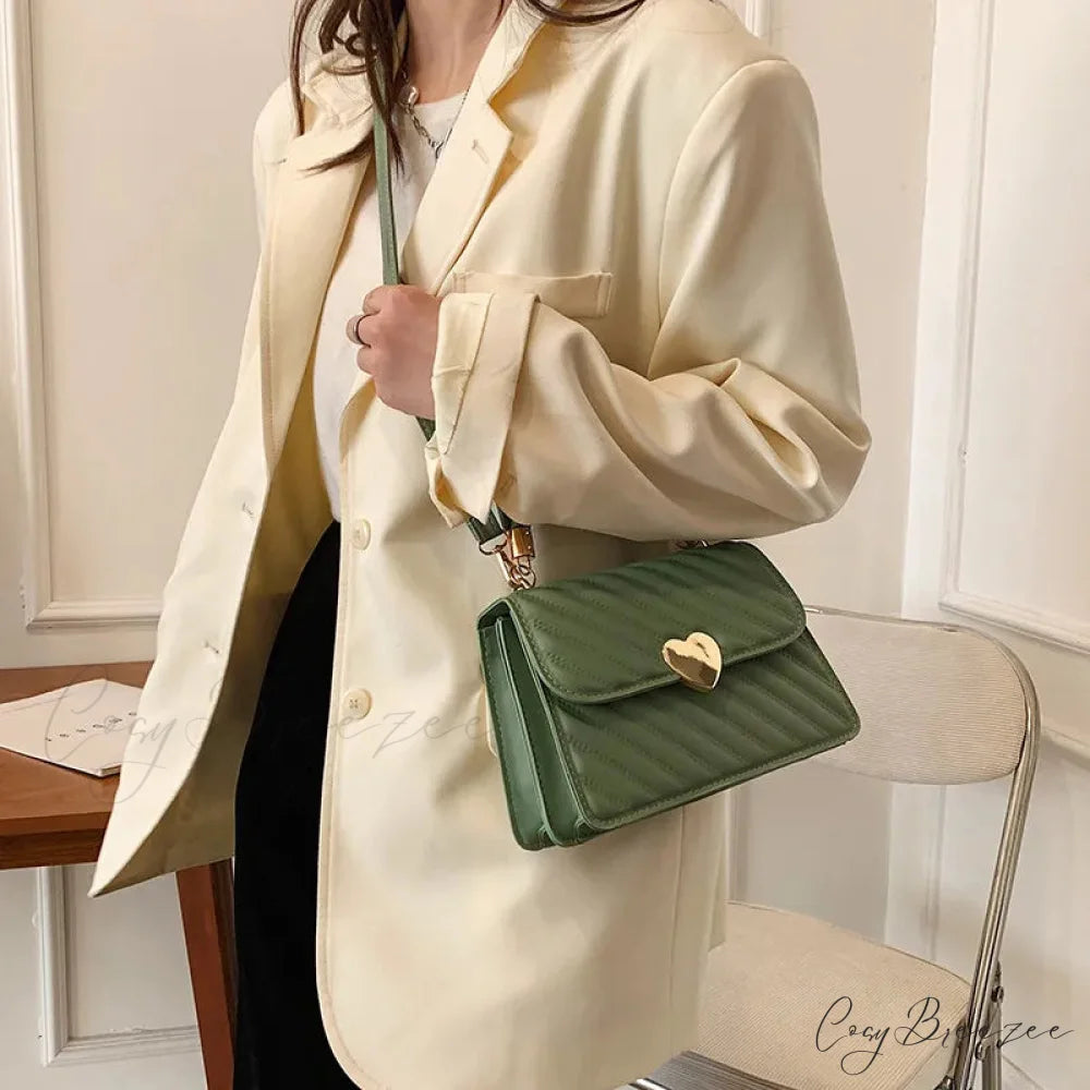 Pleated Fashion Texture Square Messenger Handbag handbag-250126