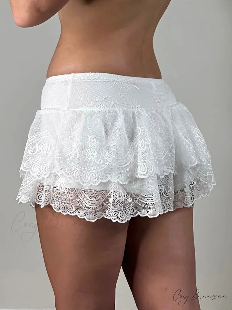 Pleated Flowing Grunge Style Skirt skirts-250223