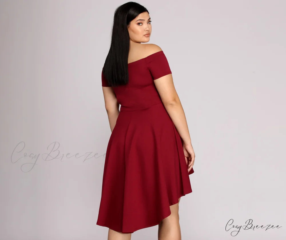Plus All The Charming Rage Skater Dress