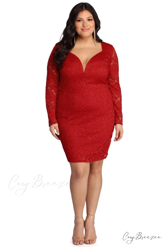 Plus Laced Stylish With Curves Dress