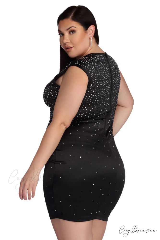 Plus London Heat Charming Stone Mini Dress