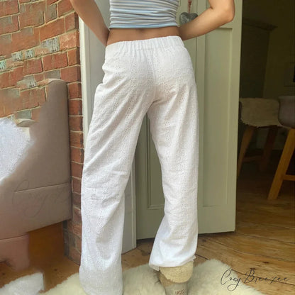 Plus-Size Spacious Stretchy Waist Pant pant-250223