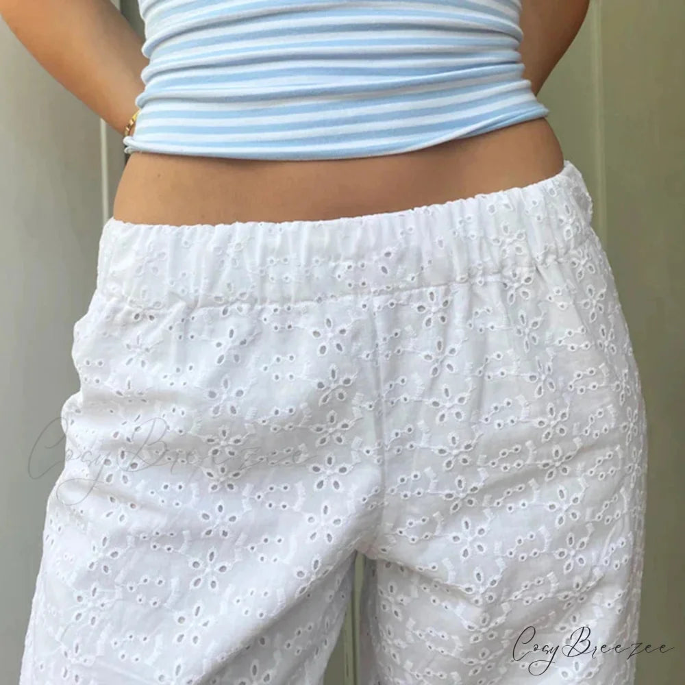 Plus-Size Spacious Stretchy Waist Pant pant-250223
