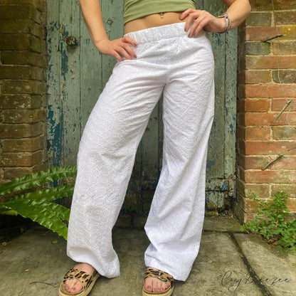 Plus-Size Spacious Stretchy Waist Pant pant-250223