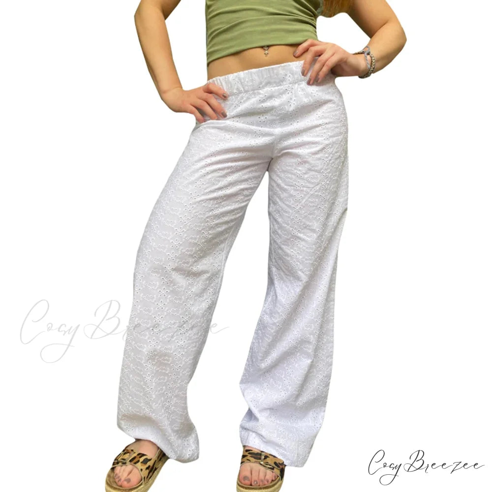Plus-Size Spacious Stretchy Waist Pant OPAL / S pant-250223
