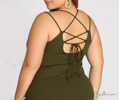 Plus Strappy & Charming Stunning Mini Dress