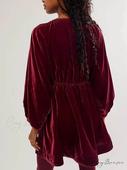 Portia Velvet Stylish Mini Dress