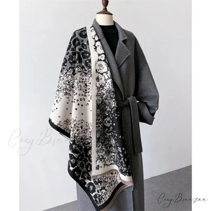 Premium Brand Cashmere Floral Scarf scarf-241228
