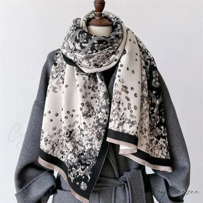 Premium Brand Cashmere Floral Scarf scarf-241228