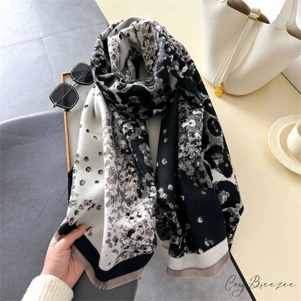 Premium Brand Cashmere Floral Scarf scarf-241228