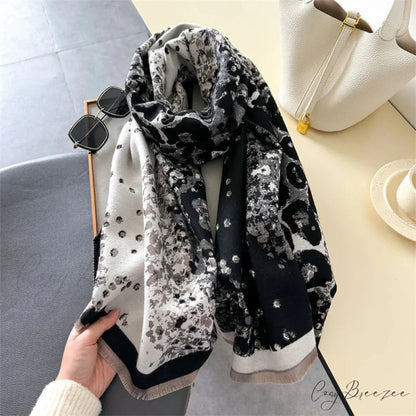 Premium Brand Cashmere Floral Scarf scarf-241228