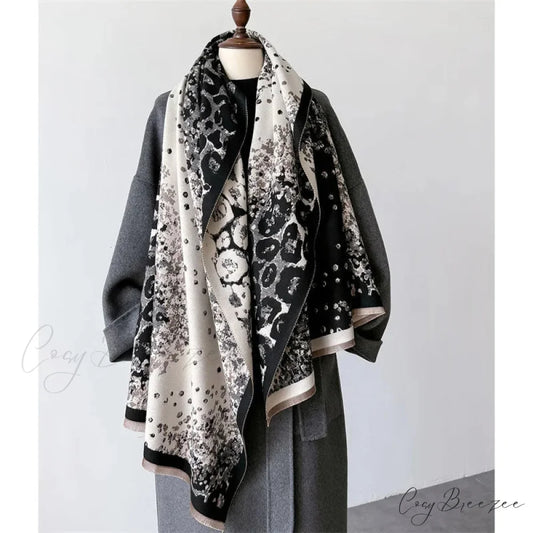 Premium Brand Cashmere Floral Scarf DE596-05 scarf-241228
