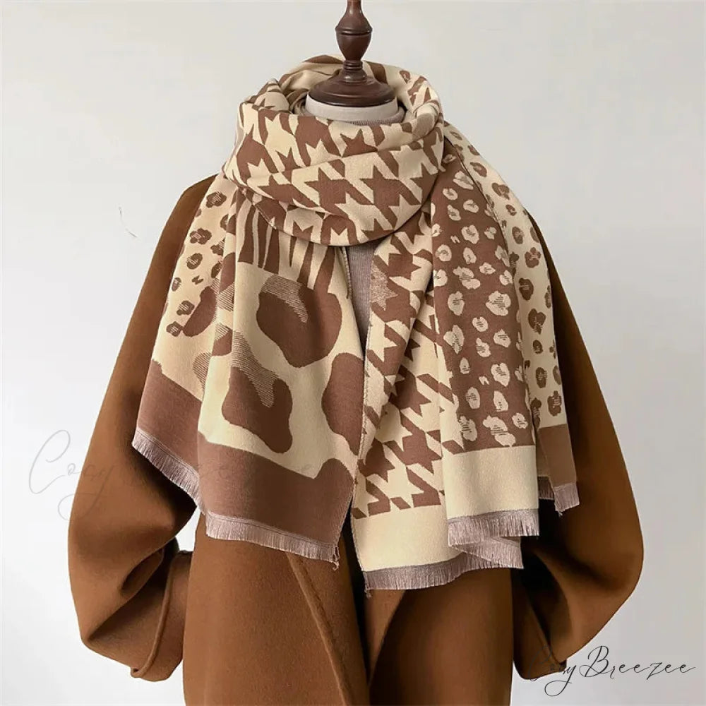 Premium Cashmere Winter Poncho Scarf scarf-241228