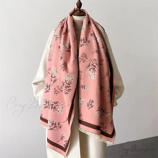 Premium Pashmina Travel Cashmere Scarf red scarf-241228