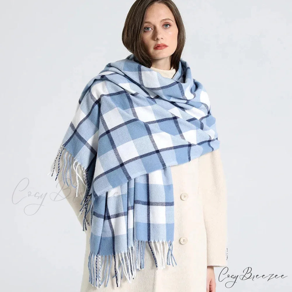Premium Plaid Cashmere Long Bandana Scarf Color1 scarf-241228