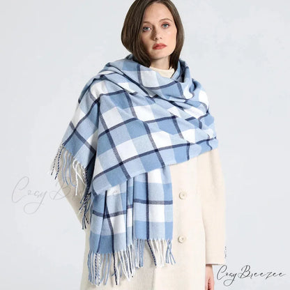 Premium Plaid Cashmere Long Bandana Scarf Color1 scarf-241228