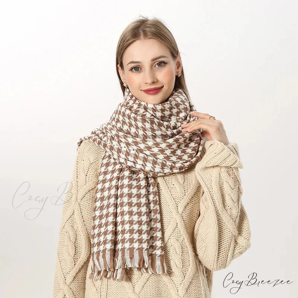 Premium Plaid Cashmere Long Bandana Scarf Color12 scarf-241228