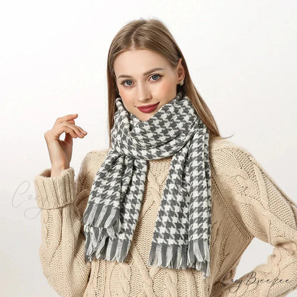 Premium Plaid Cashmere Long Bandana Scarf Color14 scarf-241228