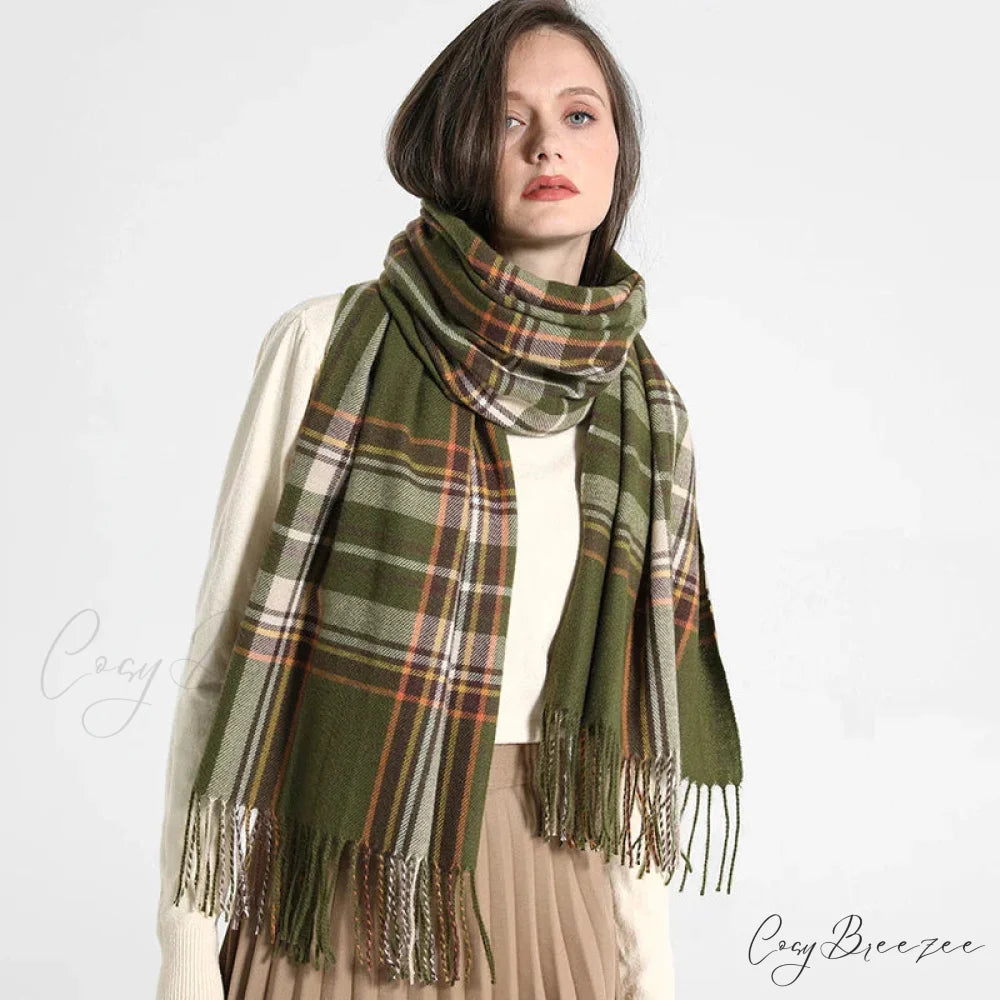Premium Plaid Cashmere Long Bandana Scarf Color17 scarf-241228
