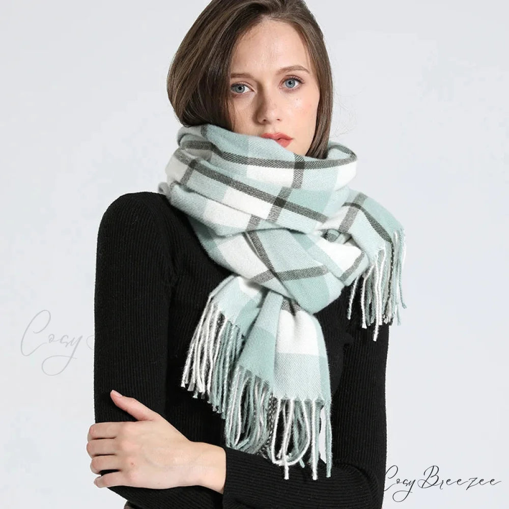 Premium Plaid Cashmere Long Bandana Scarf Color2 scarf-241228