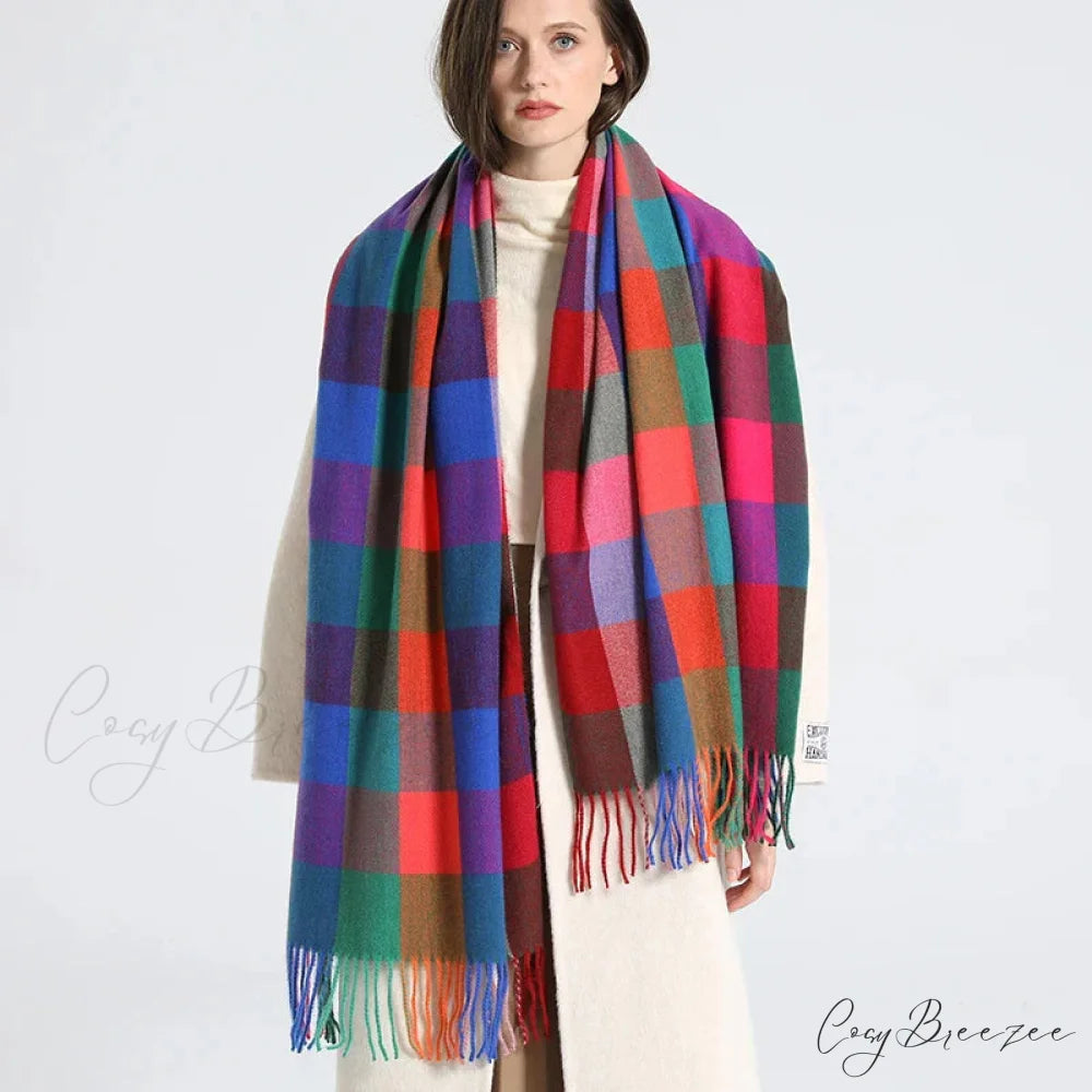 Premium Plaid Cashmere Long Bandana Scarf Color20 scarf-241228