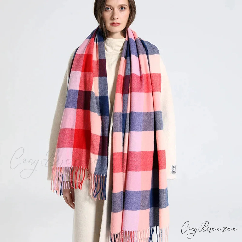 Premium Plaid Cashmere Long Bandana Scarf Color21 scarf-241228