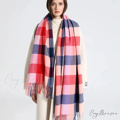 Premium Plaid Cashmere Long Bandana Scarf Color21 scarf-241228