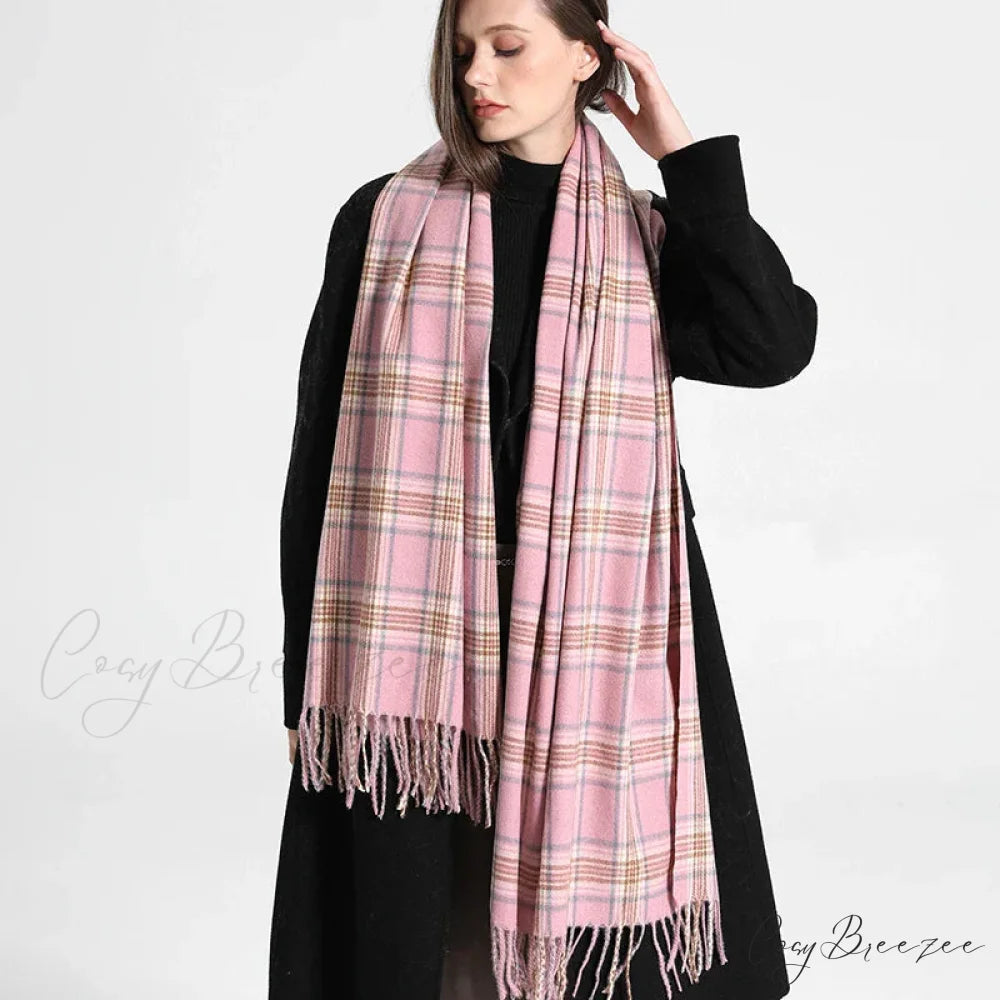 Premium Plaid Cashmere Long Bandana Scarf Color27 scarf-241228