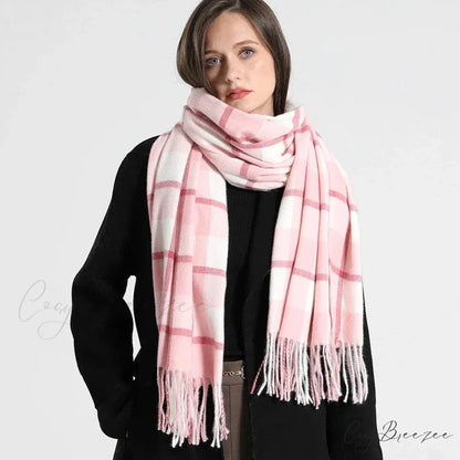 Premium Plaid Cashmere Long Bandana Scarf Color3 scarf-241228