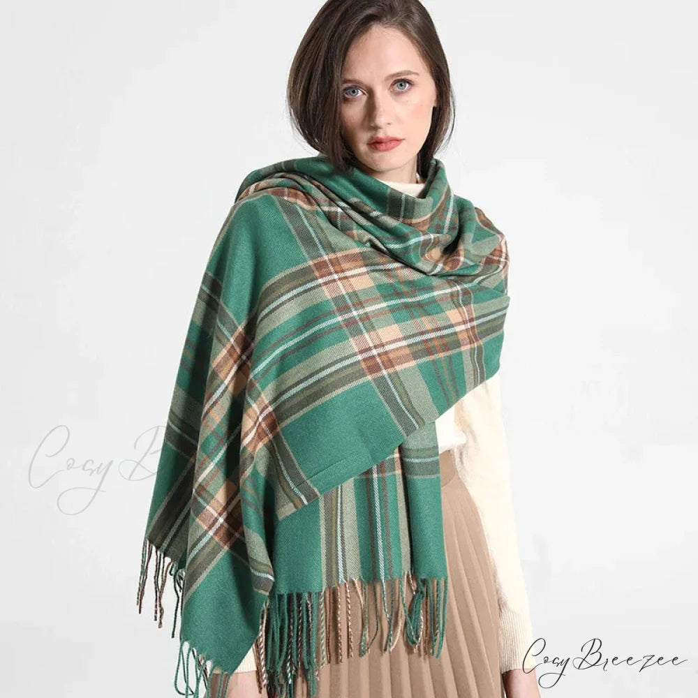 Premium Plaid Cashmere Long Bandana Scarf Color4 scarf-241228