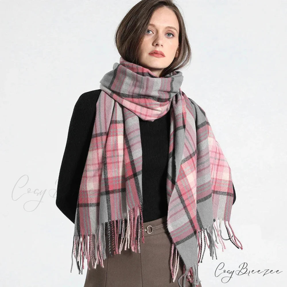 Premium Plaid Cashmere Long Bandana Scarf Color5 scarf-241228