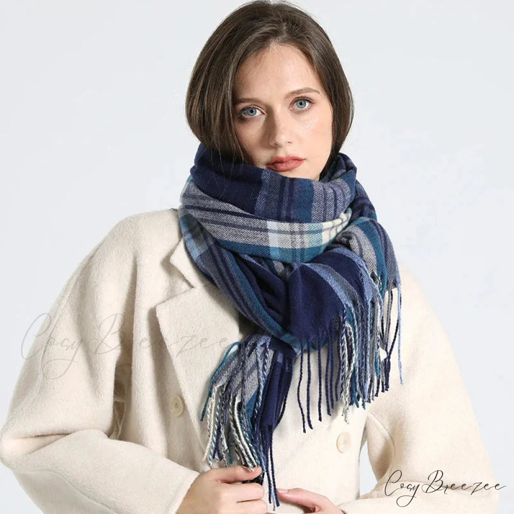 Premium Plaid Cashmere Long Bandana Scarf Color7 scarf-241228