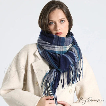 Premium Plaid Cashmere Long Bandana Scarf Color7 scarf-241228