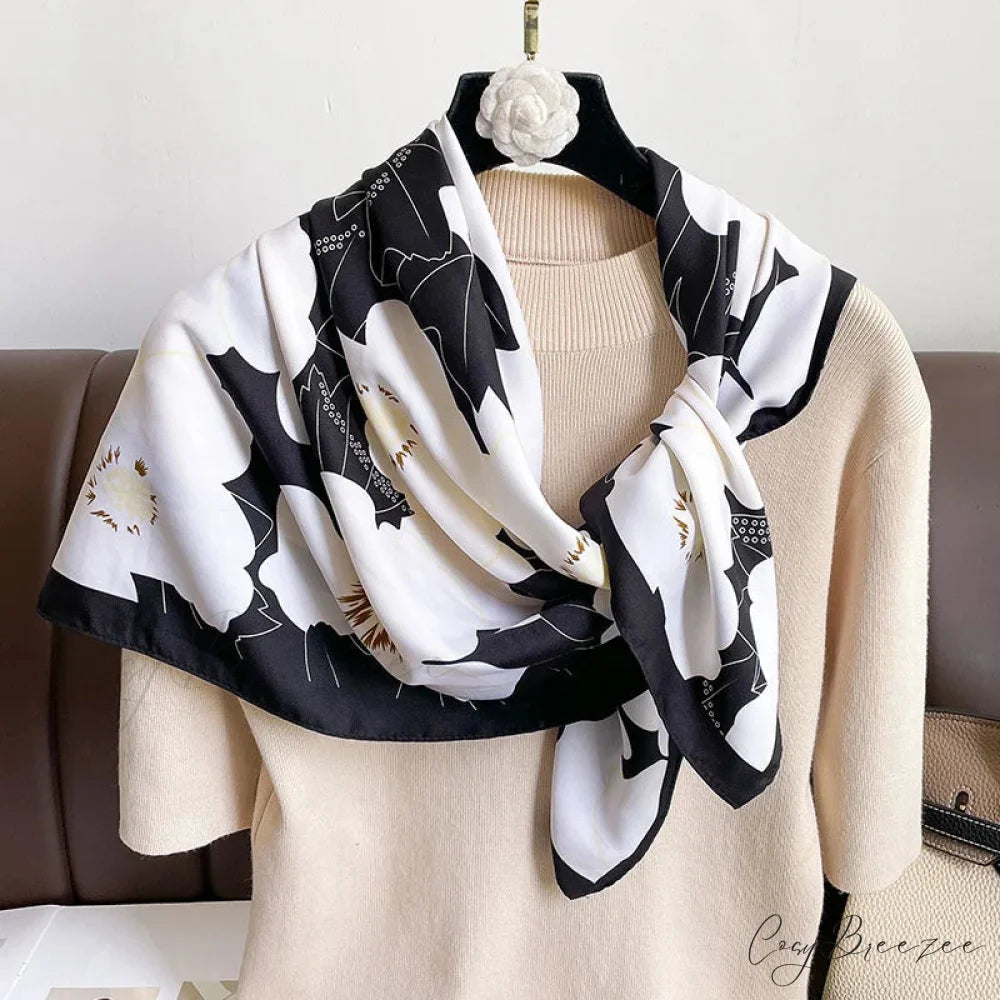 Premium Twill Silk Square Headband Scarf scarf-241228