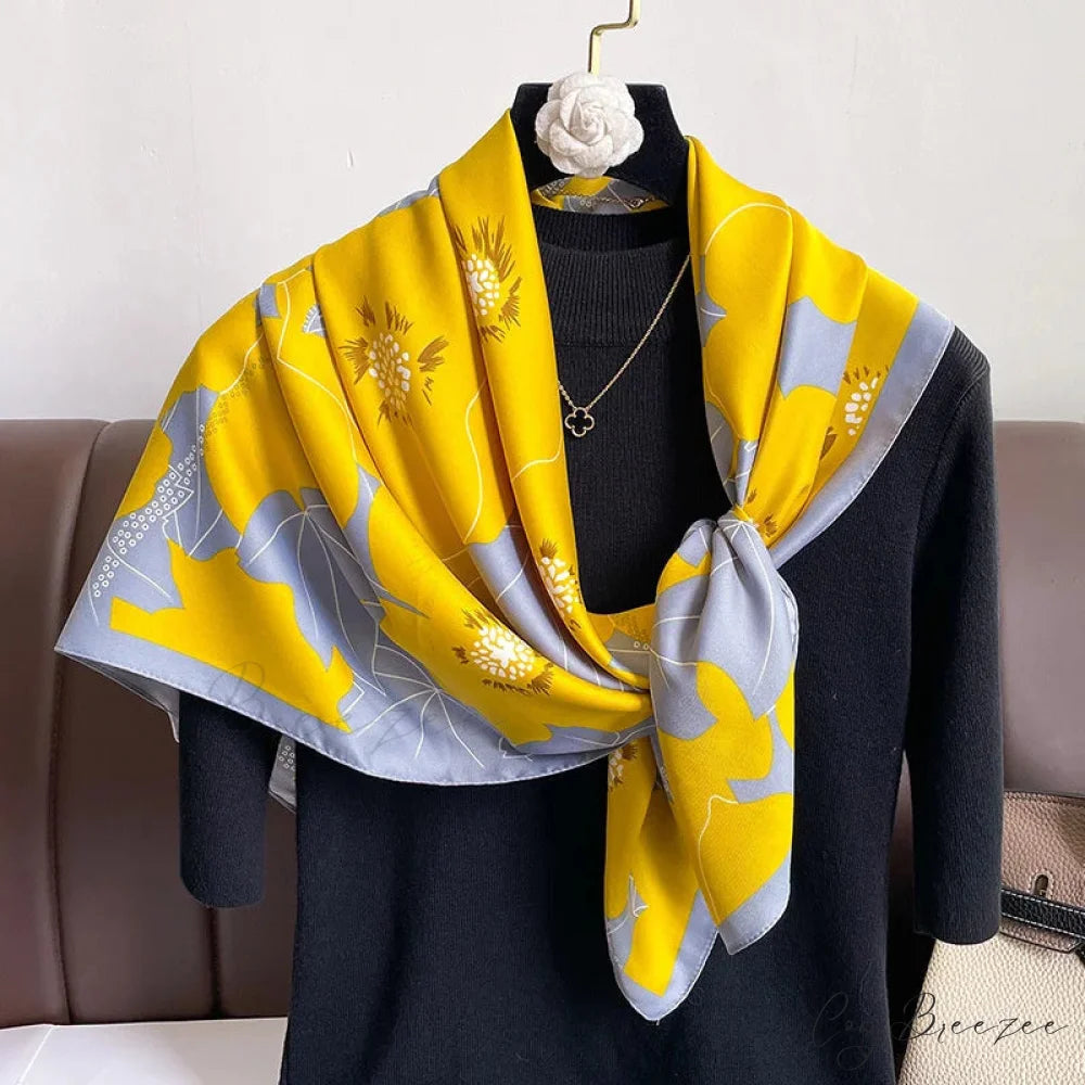 Premium Twill Silk Square Headband Scarf scarf-241228