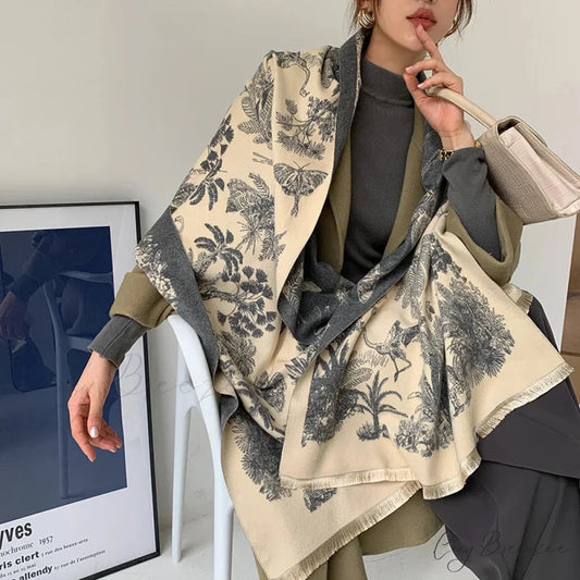 Premium Winter Cashmere Pashmina Blanket Scarf Color 1 scarf-241228